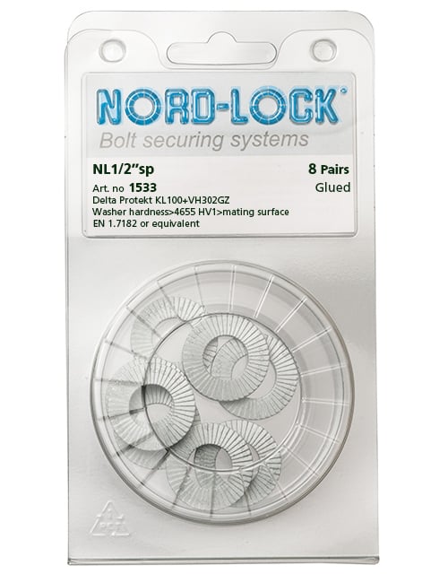Nord-Lock Cuña Arandela Lavadora de métrica de NL10 Para Pernos M10 Delta Protekt X 12 