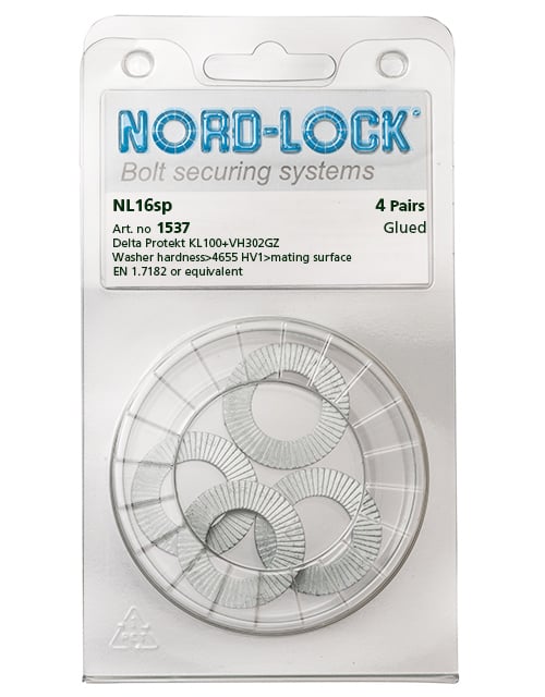 200x NORD-LOCK Vibration proof wedge-locking washer Steel Delta Protekt® M8 
