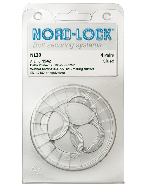 ONE NEW LOT OF 10 NORD-LOCK STAINLESS STEEL 1/2"-M12 WASHERS 0129544 