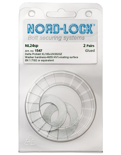 Stainless Steel Nord Lock Washers Blister Packed Sizes M6 to M16 
