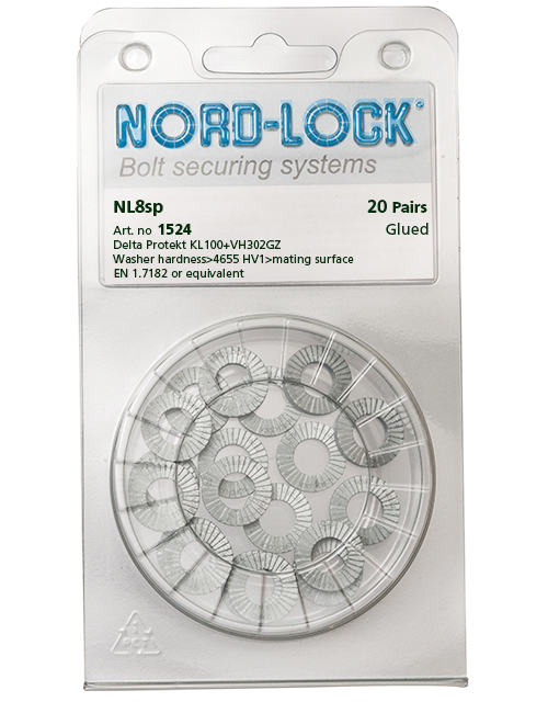 NORD-LOCK Keilsicherungsscheiben NL 8 zinklamellenbeschichtet nach DIN25201 