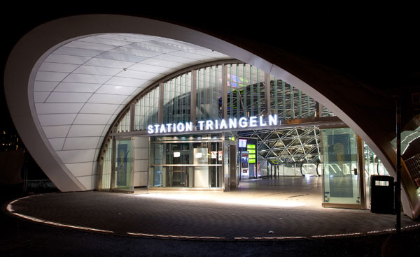 Sicheres Reisen durch den Triangeln Bahnhof im Zentrum Malmös